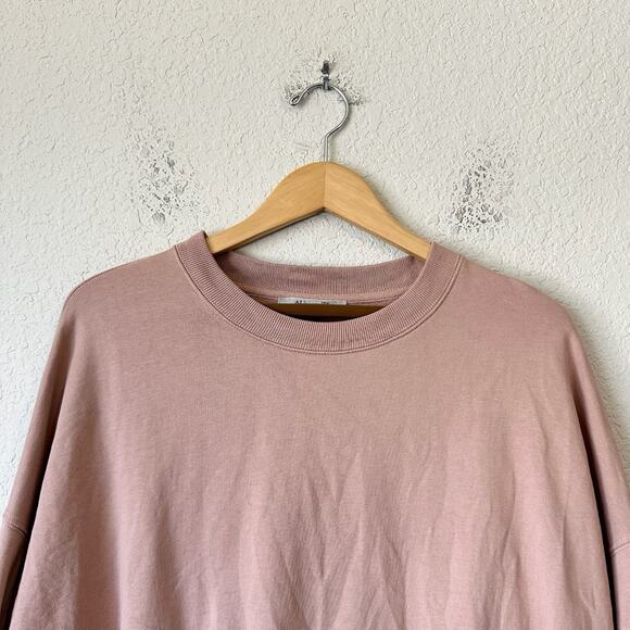 ALL SAINTS Enrico Sweatshirt Nude Pink Cropped Pullover Athleisure - Picture 5 of 10